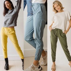 Albion Jetsetters Bundle in Sage green, French blue, and mustard yellow